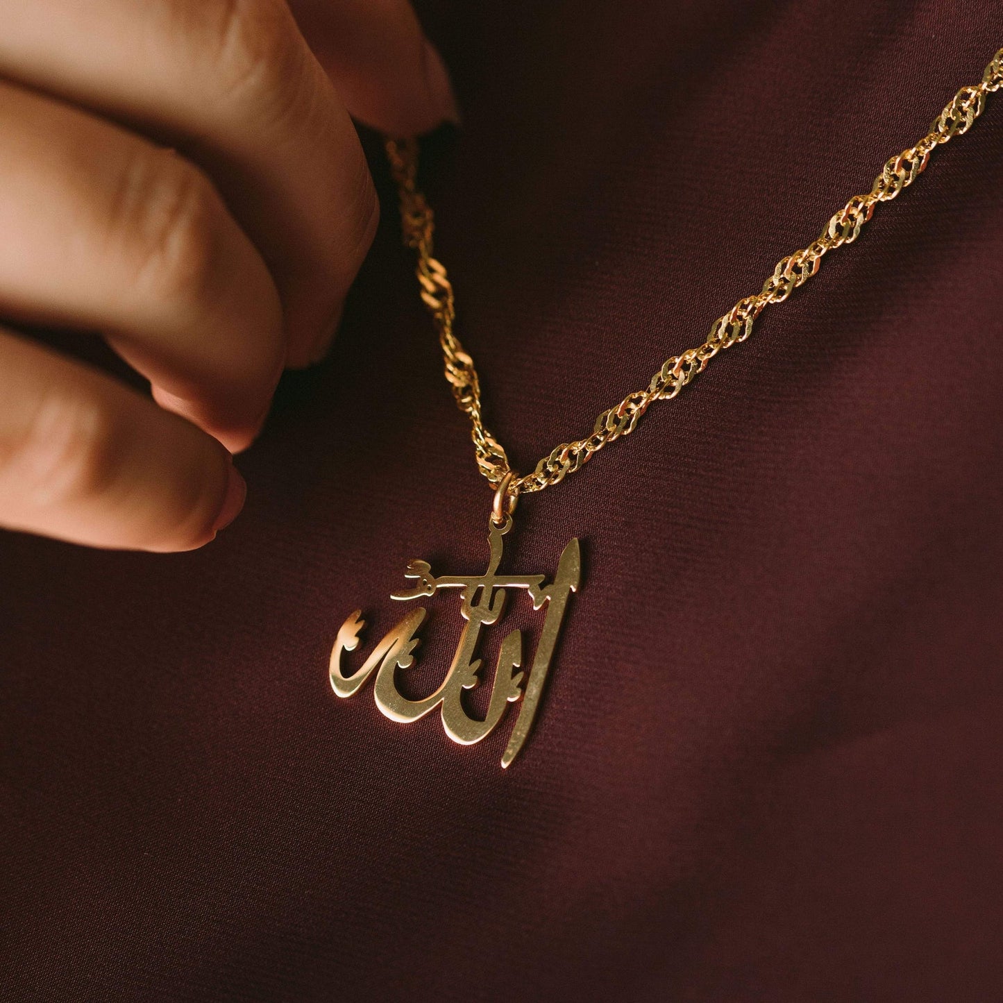 “Allah” name necklace men